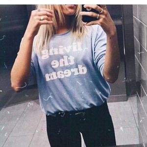 Blue comfy sweatshirt graphic